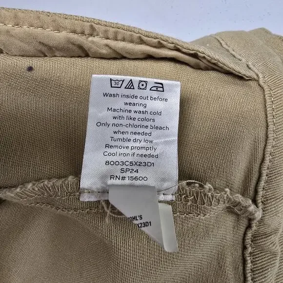 Draper James RSVP Stretch Denim Jacket Size S Khaki Tan Button Front Preppy - Picture 8 of 8